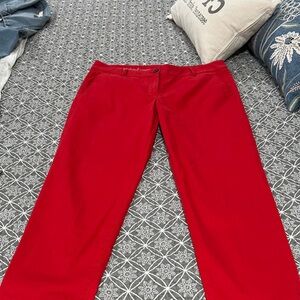 Talbots weekend chino 8P Vibrant Red cotton Pants excellent condition